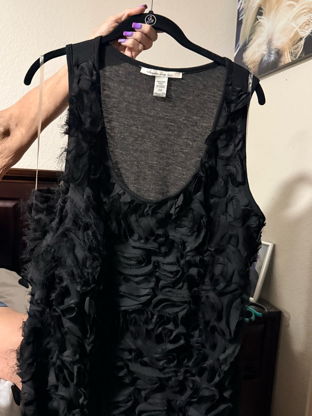 American Rag Plus Size Black Knit Top